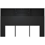 vidaXL Armoire de tête de lit Noir 160x19x103 5 cm