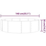 vidaXL Lit surélevé de jardin Acier galvanisé 140x140x36cm gris