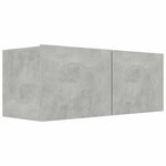 vidaXL Meuble TV Gris béton 80x30x30 cm Bois d’ingénierie