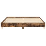 vidaXL Cadre de lit sans matelas chêne fumé 160x200 cm bois ingénierie
