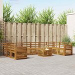 vidaXL Ensemble de canapés d'extérieur 11 Pièces Naturel