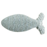 Coussin pour bébé Poisson bleu aqua 27 x 60 cm