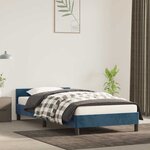 vidaXL Cadre de lit sans matelas bleu foncé 90x200 cm velours