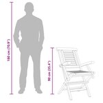 vidaXL Chaises de jardin pliantes lot de 2 56x63x90cm bois massif teck