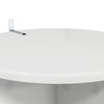 vidaXL Support de Plante 2 Pièces Blanc brillant Ø40 x 100 cm