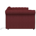 vidaXL Lit avec éclairage USB Rouge bordeaux Tissu 90x200 cm