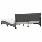 vidaXL Lit avec matelas gris foncé 180x200 cm tissu