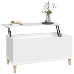 vidaXL Table basse Blanc 90x44 5x45 cm Bois d'ingénierie