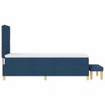 vidaXL Lit à ressorts avec matelas Bleu 100 x 200 cm tissu