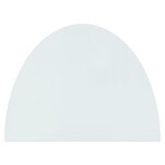 vidaXL Plaque de verre de cheminée Demi-rond 800x600 mm