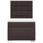 vidaXL Sommier à lattes de lit avec matelas Marron foncé 90x200 cm