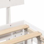 vidaXL Cadre de lit Blanc 90 x 190 cm Bois massif en pin