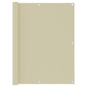 vidaXL Écran de balcon Crème 120x500 cm Tissu Oxford