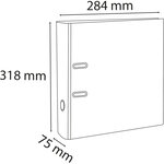 Classeur à levier polypropylène dos de 80mm  bordeaux EXACOMPTA