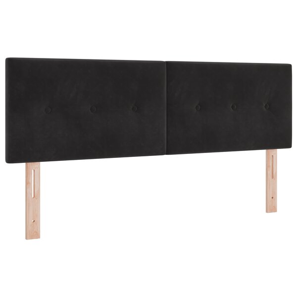 tête de lit vidaXL capitonnée noire 140 cm en velours