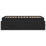 vidaXL Cadre de lit avec rangement Chêne noir 100 x 200 cm