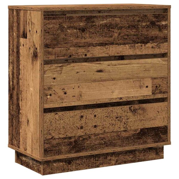 vidaXL Cabinet de chevet avec tiroir Bois ancien 71 x 34.5 x 75 cm