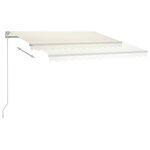 vidaXL Auvent manuel rétractable avec LED 300x250 cm Crème