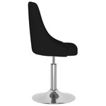 Vidaxl chaises pivotantes à manger lot de 2 noir tissu
