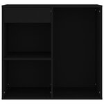 vidaXL Armoire à cosmétiques noir 80x40x75 cm bois d'ingénierie