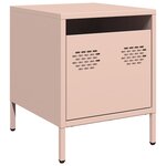 vidaXL Table de chevet rose 35x39x43 5 cm acier