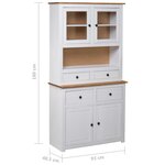 vidaXL Buffet haut Blanc 93x40 5x180 cm Pin Gamme Panama