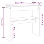 vidaXL Table console Sonoma gris 80x30x80 cm Bois d'ingénierie