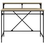 vidaXL Bureau chêne sonoma 100x50x90 cm bois d'ingénierie et fer