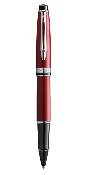 Waterman expert stylo roller  rouge foncé  recharge noire pointe fine  coffret cadeau