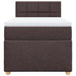 vidaXL Sommier à lattes de lit avec matelas Marron foncé 100x200 cm