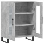 vidaXL Buffet gris béton 69 5x34x90 cm bois d'ingénierie