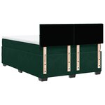 vidaXL Sommier à lattes de lit et matelas Vert foncé 160x200cm Velours