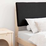vidaXL Tête de lit capitonnée Noir 75 cm Pin massif