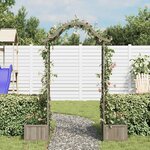 vidaXL Pergola de jardin avec jardinière Gris Bois pin massif