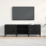vidaXL Meuble TV Chêne noir 150 x 30 x 50 cm Bois d'ingénierie
