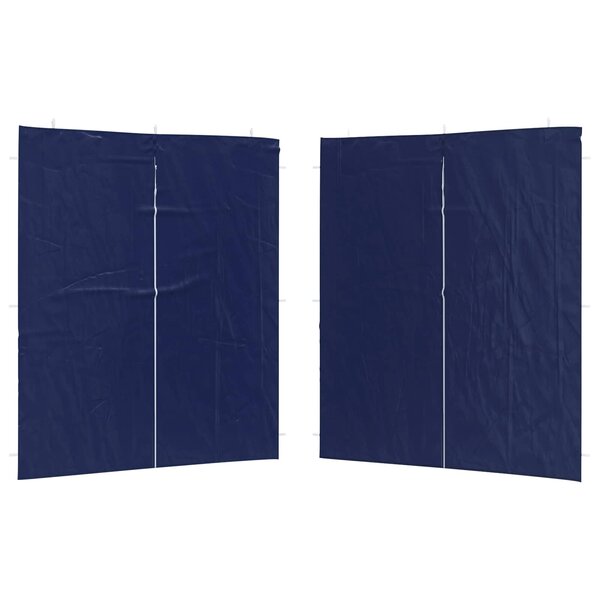vidaXL Mur de tente de fête 2 pièces 200 x 195 cm Bleu PE et acier
