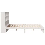 vidaXL Lit bibliothèque sans matelas blanc 140x200 cm bois pin massif