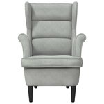 vidaXL Fauteuil Gris clair 71 x 92 x 91 cm Velours