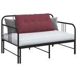 vidaXL Coussin de Dos Bordeaux 100 x 19 x 50 cm tissu