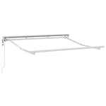 vidaXL Cadre de auvent Blanc 2.5 x 2 m Acier thermolaqué  aluminium