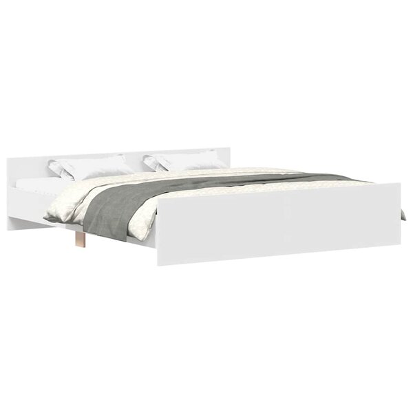 vidaXL Cadre de lit sans matelas blanc 180x200 cm