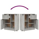 vidaXL Buffet Gris béton 60x30x70 cm Bois d'ingénierie
