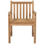 vidaXL Chaises de jardin lot de 8 avec coussins beige Bois teck solide