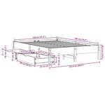 vidaXL Cadre de lit sans matelas blanc 120x190 cm bois de pin massif