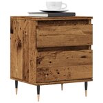 vidaXL Table de chevet vieux bois 40x35x50 cm bois d’ingénierie