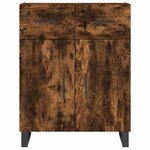 vidaXL Buffet haut Chêne fumé 69 5x34x180 cm Bois d'ingénierie