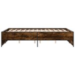 vidaXL Cadre de lit sans matelas chêne fumé 140x190 cm