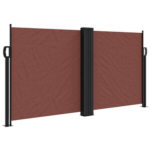vidaXL Auvent latéral rétractable marron 120x1200 cm