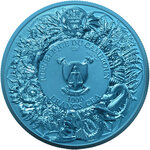 Monnaie ALKONOST SPACE BLUE Slavic Bestiary 2 Oz Argent 1000 Francs Cameroon 2026