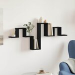vidaXL Étagère Murale Chêne noir 104.5 x 10 x 43 cm Bois d'ingénierie
